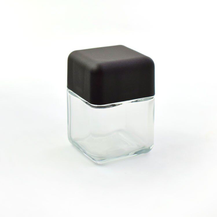 4Oz Square glass jar
