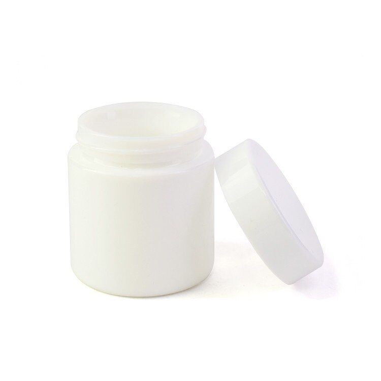 3Oz White Glass Jar