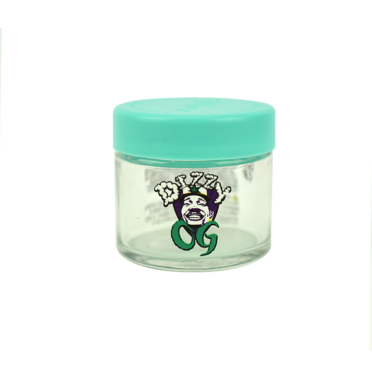 Custom logo child resistant glass jar