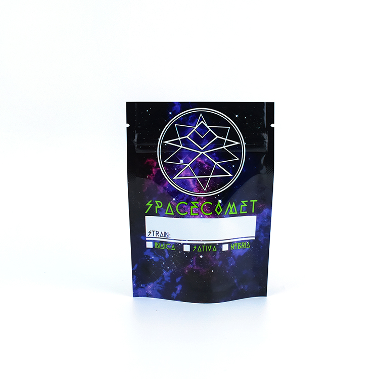 Custom printed reusable plastic heat seal mini ziplock Baggies stand up pouch 3.5g resealable Smell Proof Mylar Bags