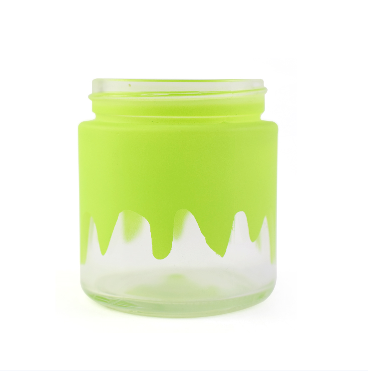 Water drip type glass cannabis flower jar with window